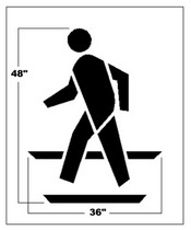 Pedestrian Crossing Stencil