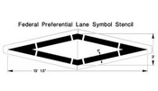 Federal Spec Preferential Lane Stencil