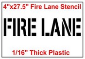 Fire Lane Stencil