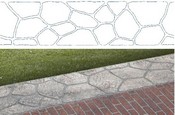 Flagstone Border Stencil Pattern