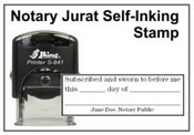 Self-Inking Jurat Notary Stamp
