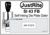 Justrite 43 FB Self-Inking Dater
Self-Inking 43FB Dater