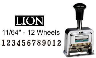 Lion A-21 Numbering Machine
A-21 Lion 12 Wheel, 3 Movement