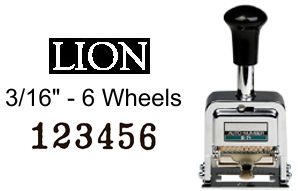 Lion Numbering Machine
Lion C71, 6 Wheels, 7 Movements