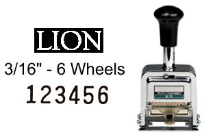 Lion Numbering Machine
Lion C72, 6 Wheels, 7 Movements
