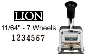 Lion Numbering Machine
Lion C77, 7 Wheels, 7 Movements