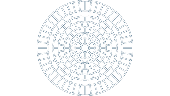 Medium Brick Rosette Stencil Pattern