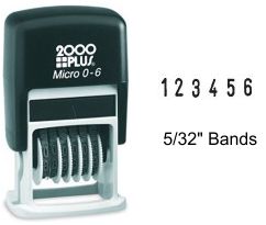 Micro 2000 Plus Numbering Stamp 0-6
