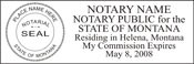 Notary Stamp
Montana Pre-Inked Notary Stamp