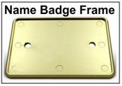 Yellow Gold Badge Frame for Name Badges