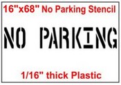 No Parking Stencil