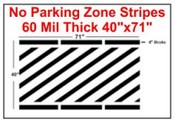 40" No Parking Zone Stripes