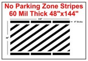 48" No Parking Zone Stripes