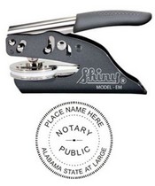 Alabama Notary Embossing Seal
Notary Public Embosser
Notary Public Seal