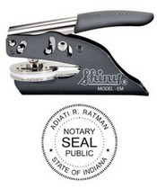 Indiana Notary Embosser
Indiana State Notary Public Embossing Seal
Indiana Notary Public Embossing Seal
Notary Public Embossing Seal
Notary Public Seal