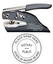 Rhode Island Notary Embosser
Rhode Island Notary Public Embossing Seal
Notary Public Embossing Seal
Notary Public Seal