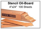Stencil Oil Board - 4” x 24” - 100 Sheets