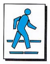 Pedestrian Crossing Symbol Stencil