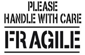 Please Handle with Care Fragile Stencil