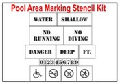 Pool Area Marking Stencil Kit