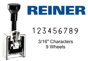 Reiner 323, 9-Wheel Numbering Machine