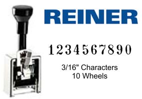 Reiner 324, 10-Wheel Numbering Machine