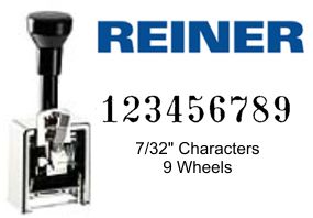 Reiner 732/9, 9-Wheel Numbering Machine