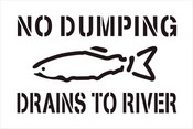 Drains to River Stencil 10pk