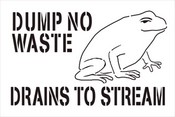 Drains to Stream Stencil 50pk