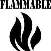 6" Flammable Safety Symbol Stencil