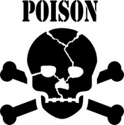 6" Poison Safety Sign Symbol Stencil