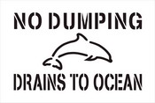 Drains to Ocean Stencil