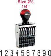 Shiny Size 2-1/2-10 Numbering Band Stamp