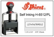 Shiny H-6512/PL, Self-Inking Line 12 Band Numberer