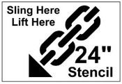 Sling Here - Lift Here Shipping Stencil