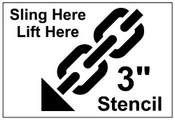 Sling Here - Lift Here Shipping Stencil