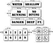 Pool Area Marking Stencils
Swimming Pool Stencil Kit