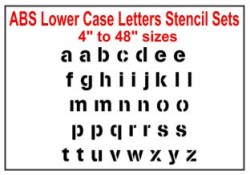 Stencil Alpha Lower Case sets