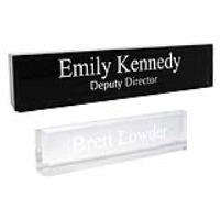 Acrylic Desk Wedge Name Plate