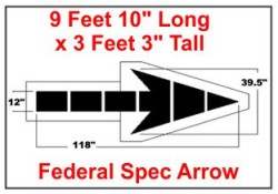 Federal Spec STRAIGHT ARROW Stencil