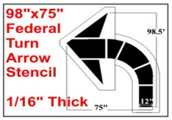 Federal Spec STRAIGHT ARROW Stencil