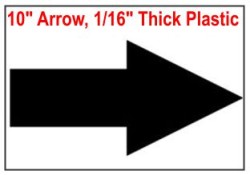 Arrow Stencil
10 inches wide x 5 inches high Arrow Sign Stencil