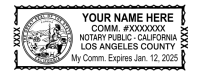 Notary Stamp
California Pre-Inked Notary Stamp