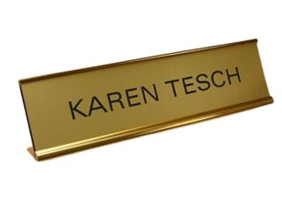 2"x8" Nameplate with Standard Holder