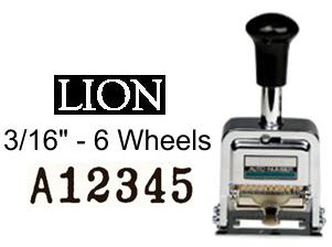 Lion Numbering Machine
Lion C75, 6 Wheels, 7 Movements