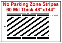 48" No Parking Zone Stripes