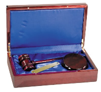 10 Inch Rosewood Piano Finish Directors Gavel Set