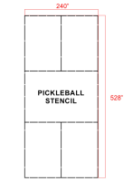Pickleball Court Stencil - Full Court - 1/16" Thick ABS