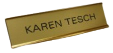 2"x10" Nameplate with Standard Holder