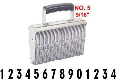 Shiny Size 5-14 Numbering Band Stamp